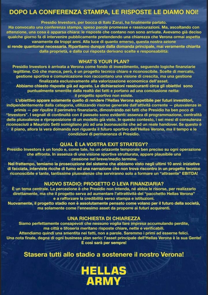 curva 6 febbraio 26